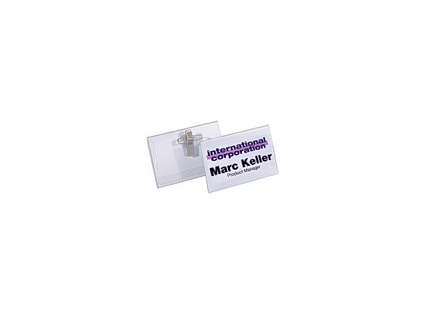 Navneskilt Durable 54x90mm kombicli (50) 
